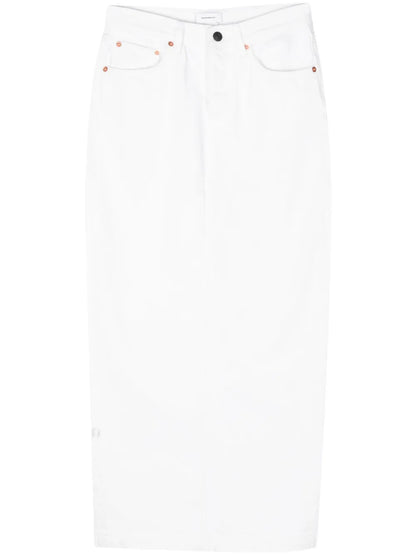 Denim Column Maxi Skirt
