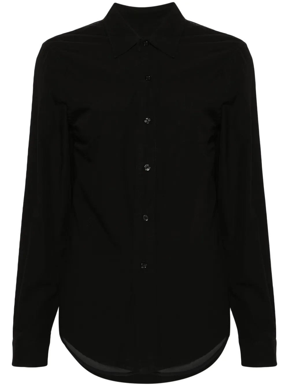 Organza-Panel Cotton Shirt