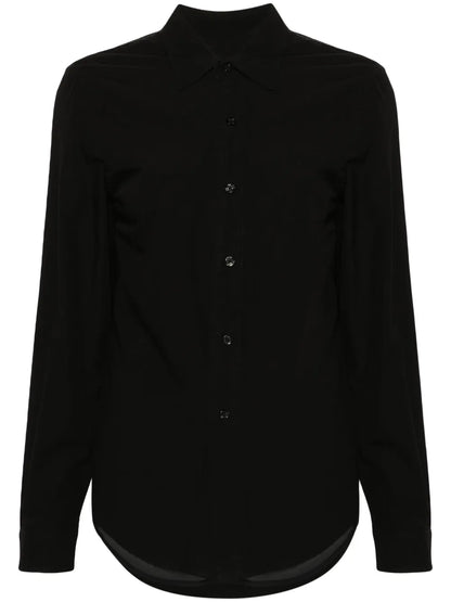 Organza-Panel Cotton Shirt