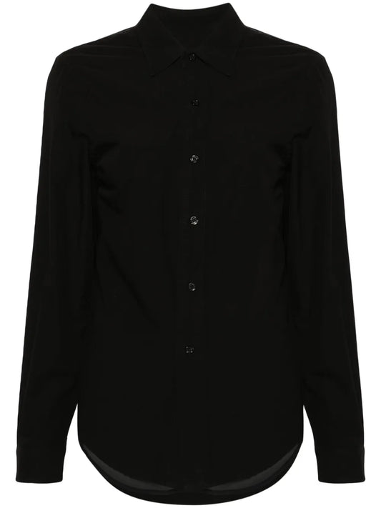 Organza-Panel Cotton Shirt