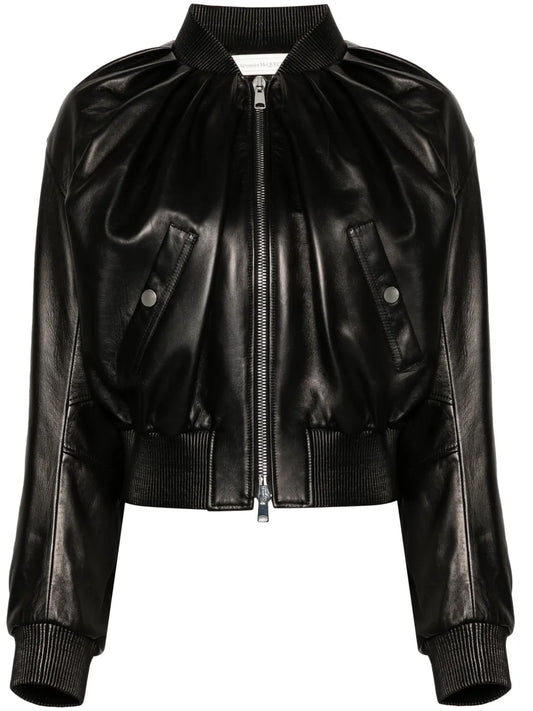 Leather Bomber Jacket