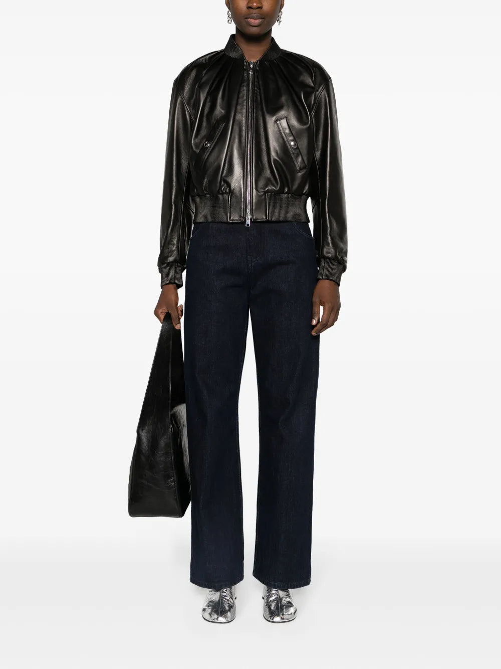 Leather Bomber Jacket