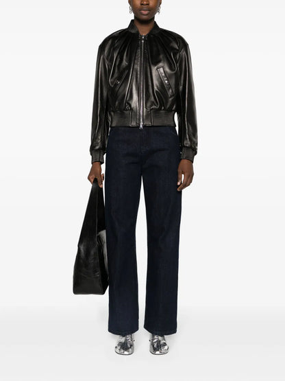 Leather Bomber Jacket