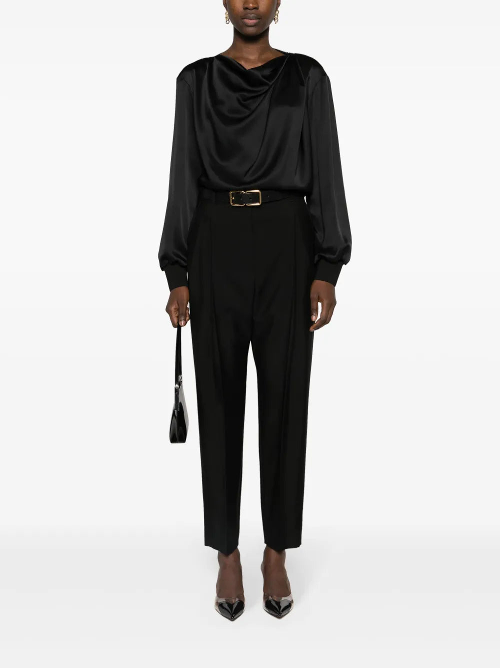 High-Waist Tailored Trousers