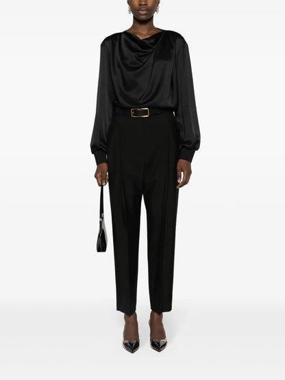 High-Waist Tailored Trousers