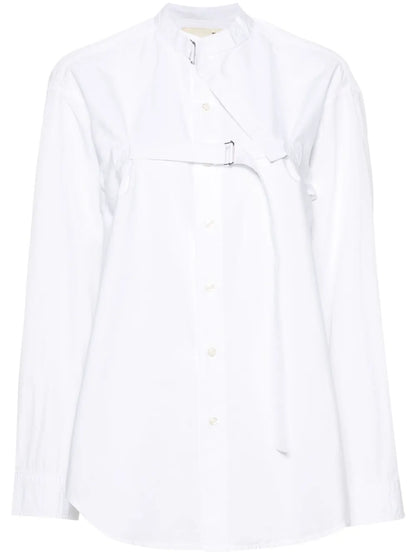 Buckle-Fastening Cotton Shirt