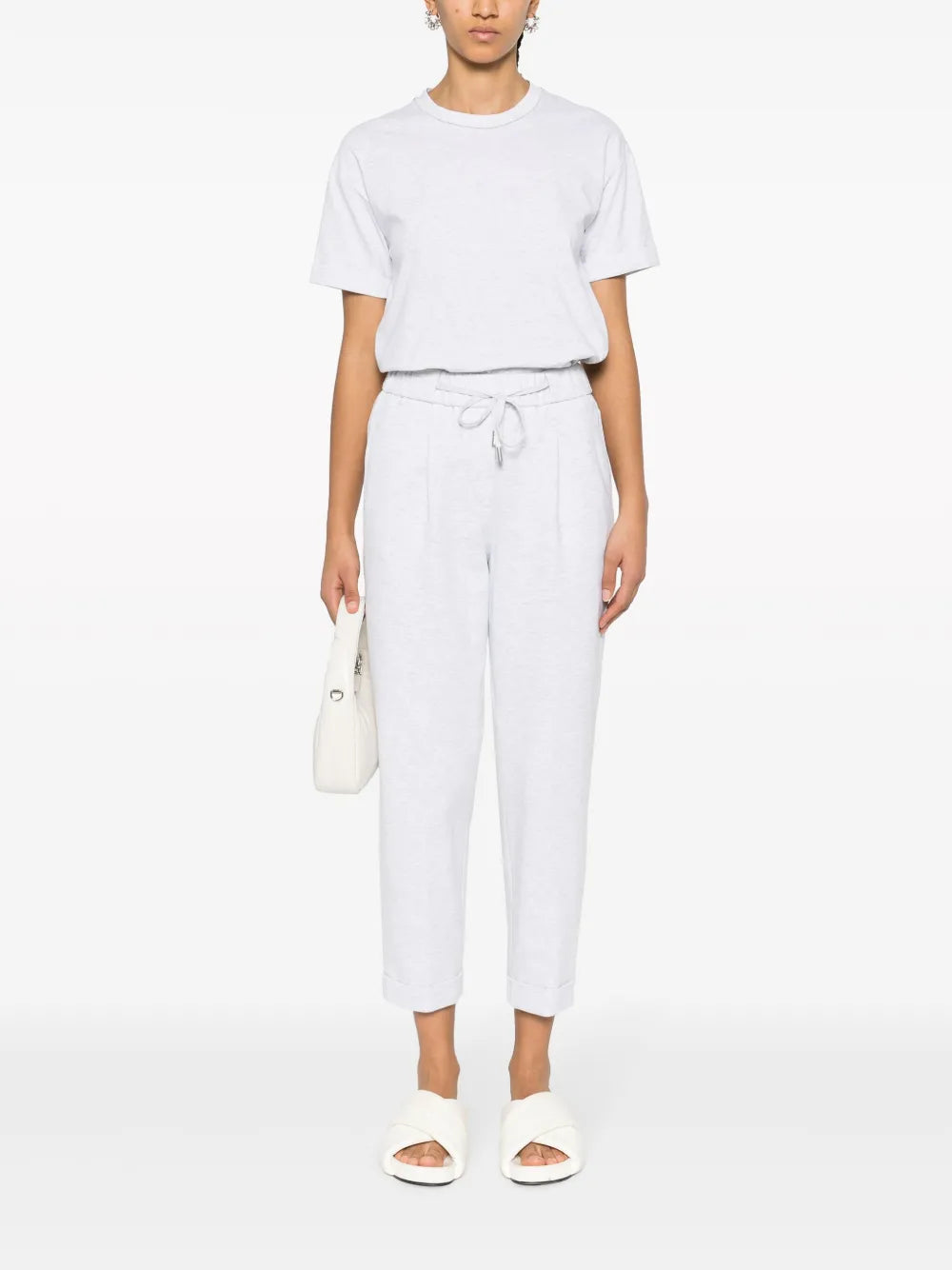 Mélange-Effect Track Pants
