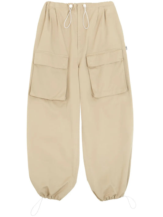 Wide-Leg Cargo Cotton Trousers