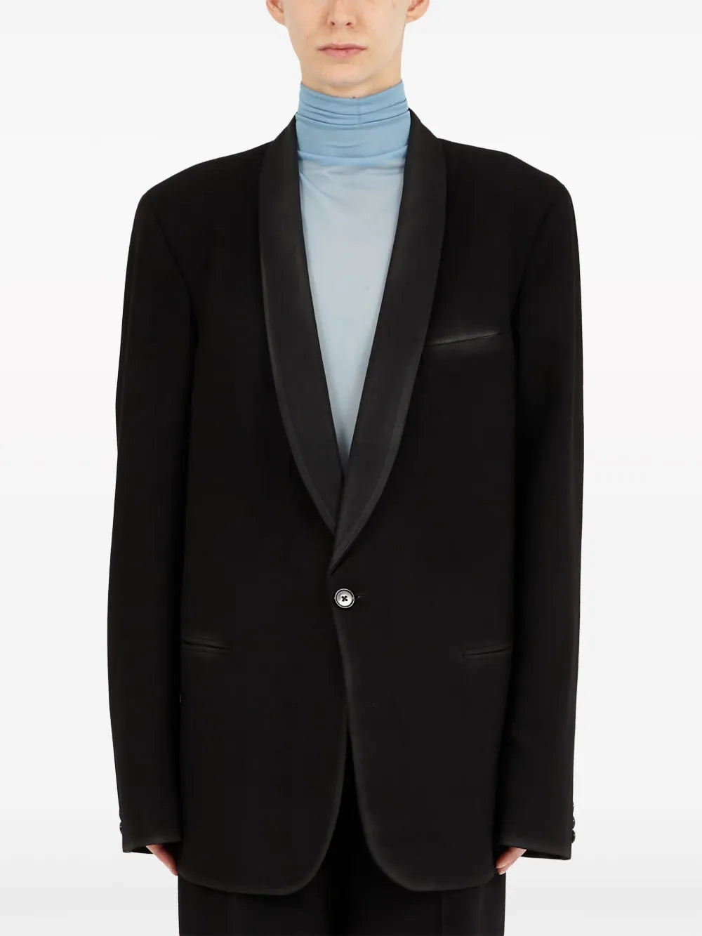 Four-Stitch Logo Single-Breasted Blazer