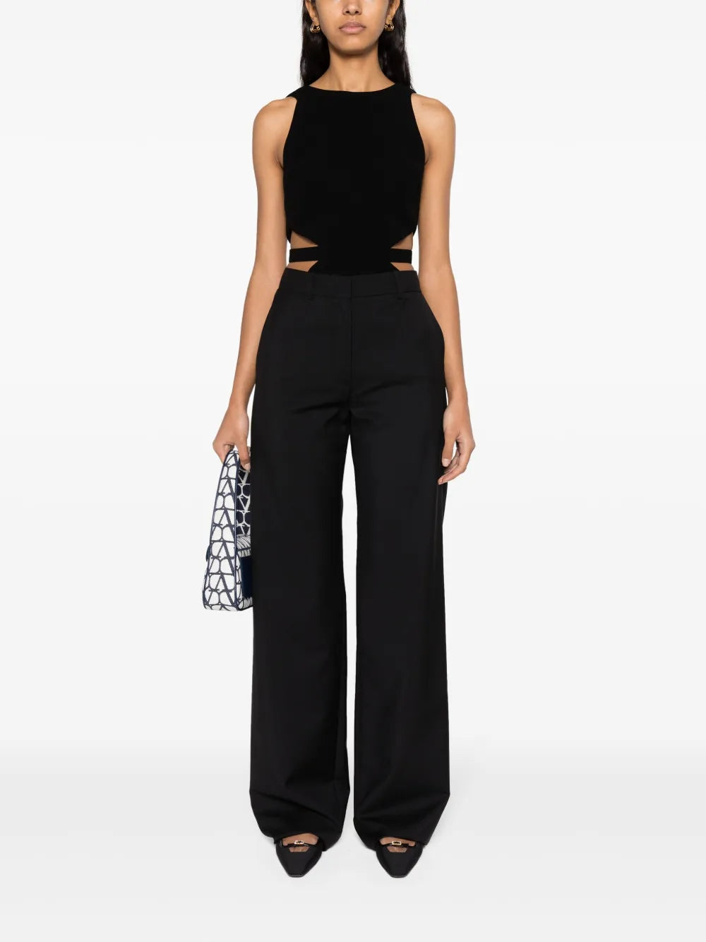 Mid-Rise Tailored Trousers