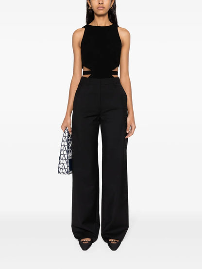 Mid-Rise Tailored Trousers