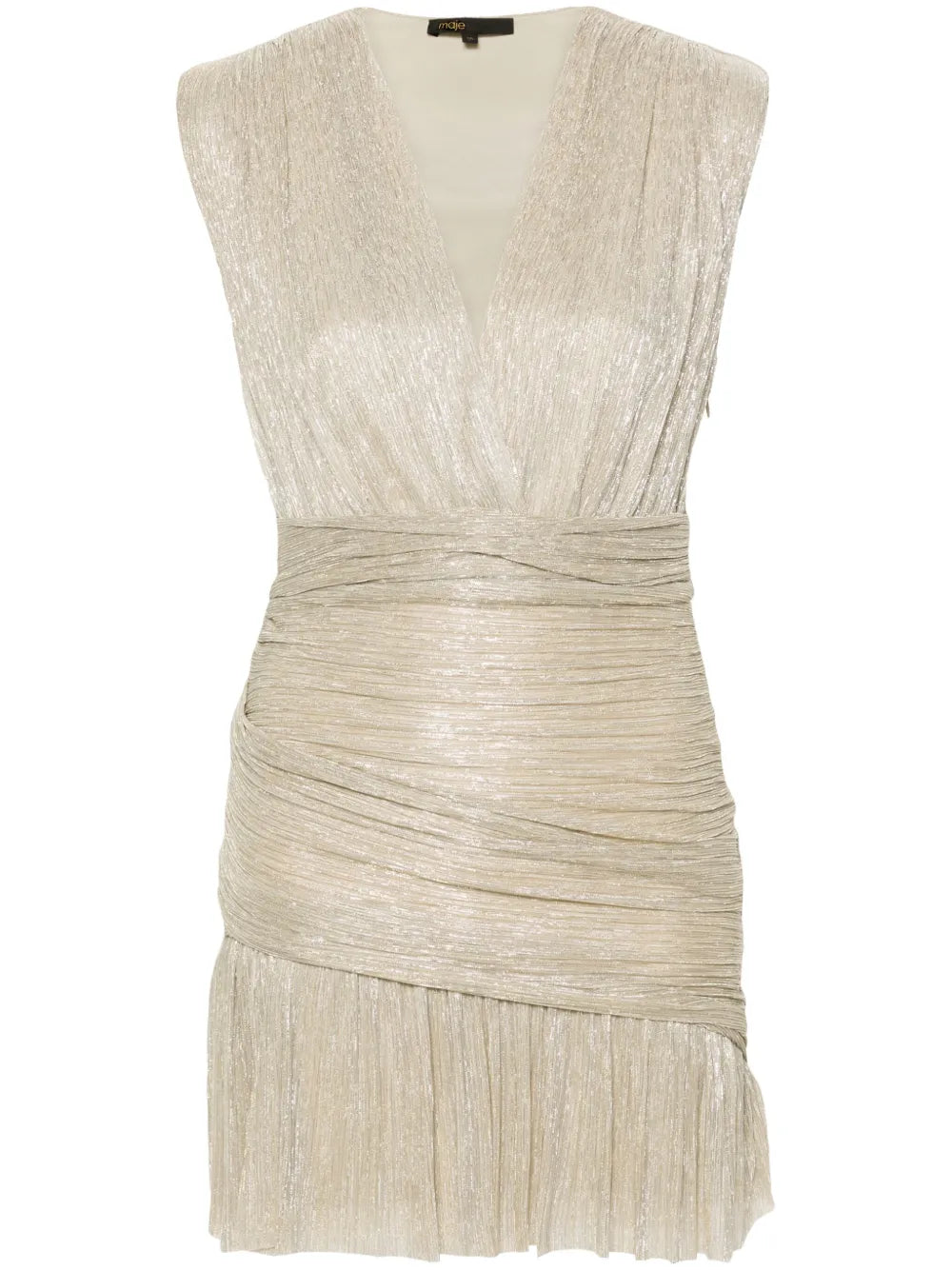 Ruched Lurex Mini Dress