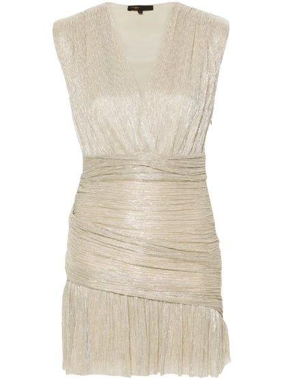 Ruched Lurex Mini Dress