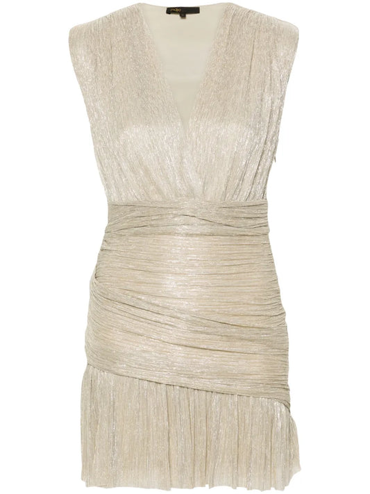 Ruched Lurex Mini Dress