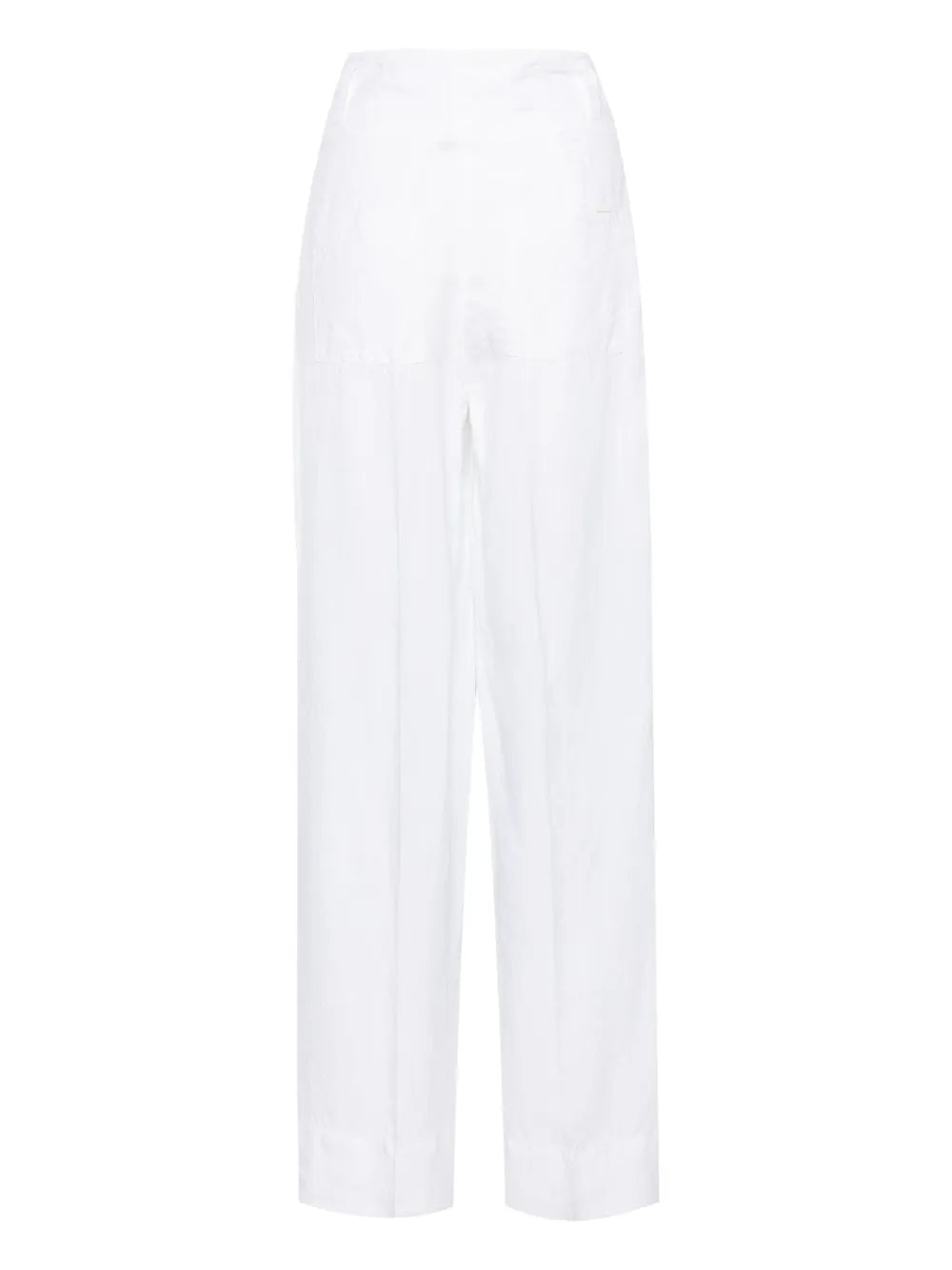 High-Waist Wide-Leg Linen Trousers