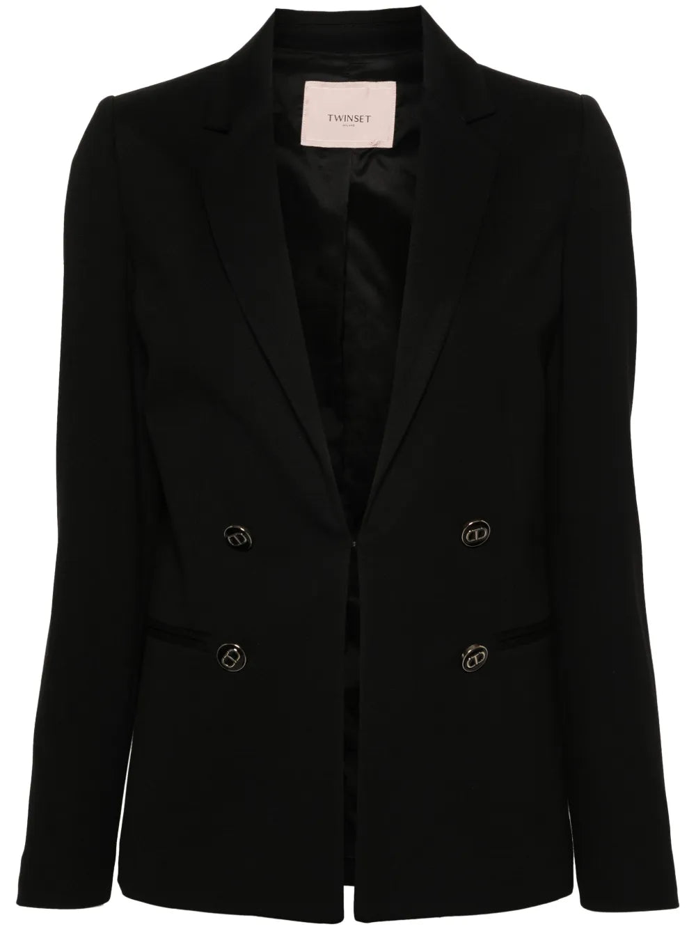 Logo-Plaque Crepe Blazer