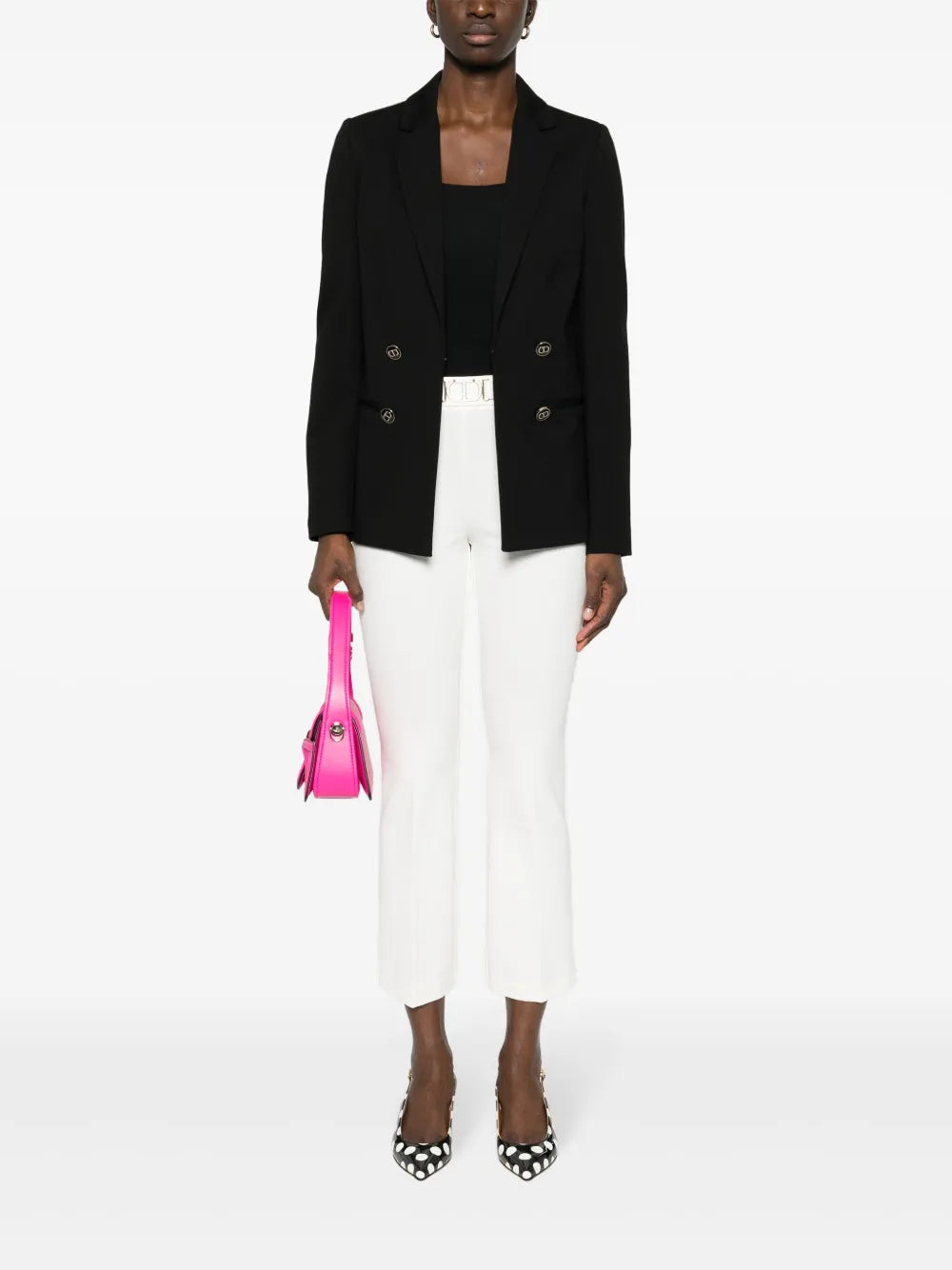 Logo-Plaque Crepe Blazer