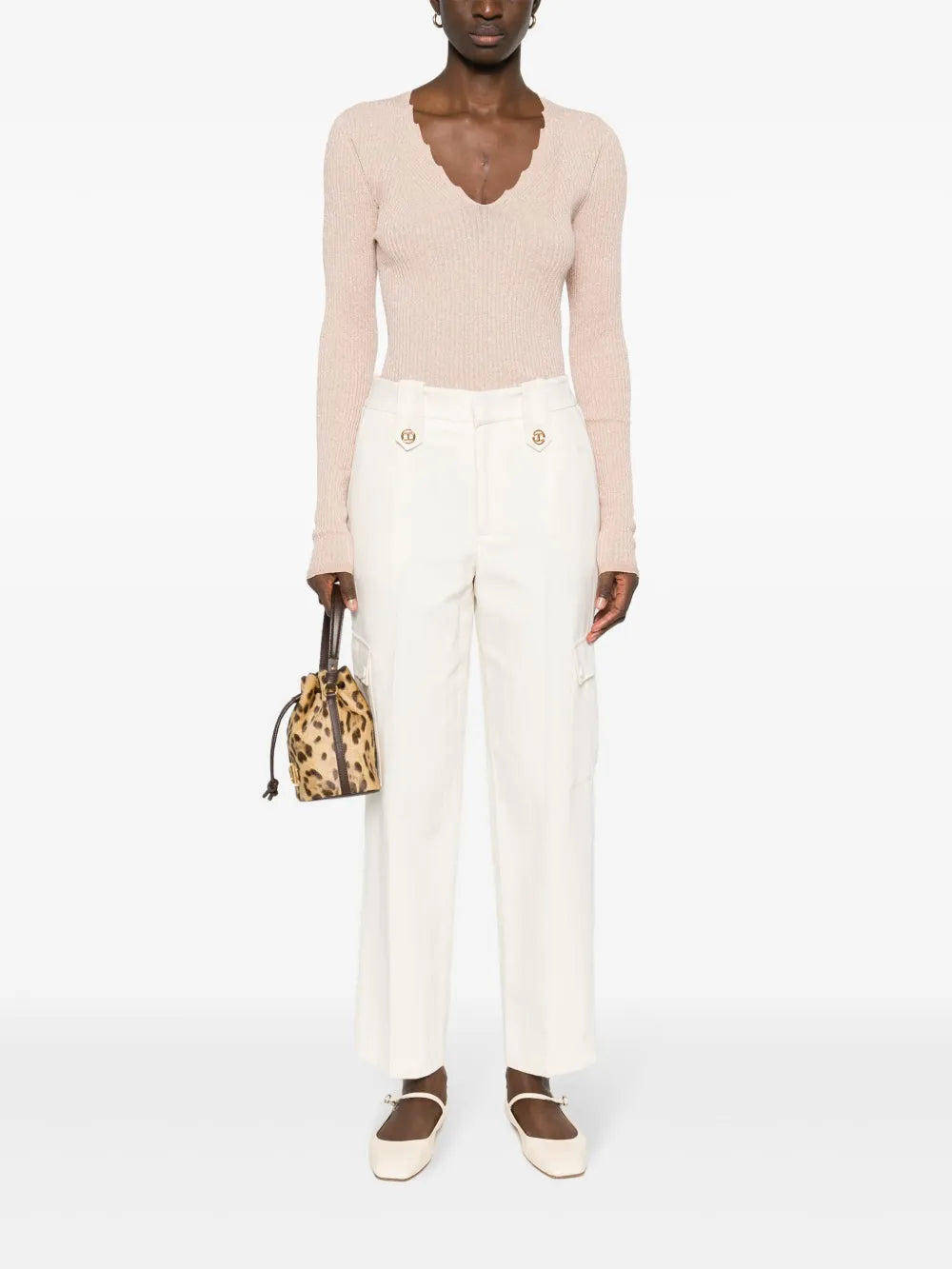 Logo-Plaque Twill Trousers