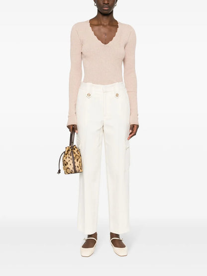 Logo-Plaque Twill Trousers