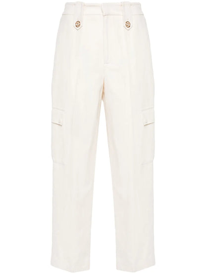 Logo-Plaque Twill Trousers