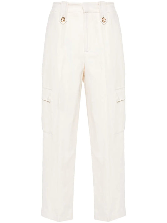 Logo-Plaque Twill Trousers