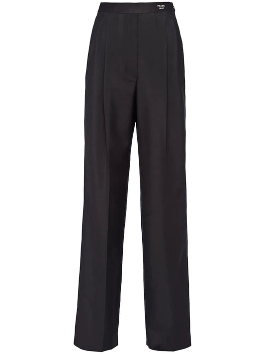 Kid-Mohair Tailored Trousers