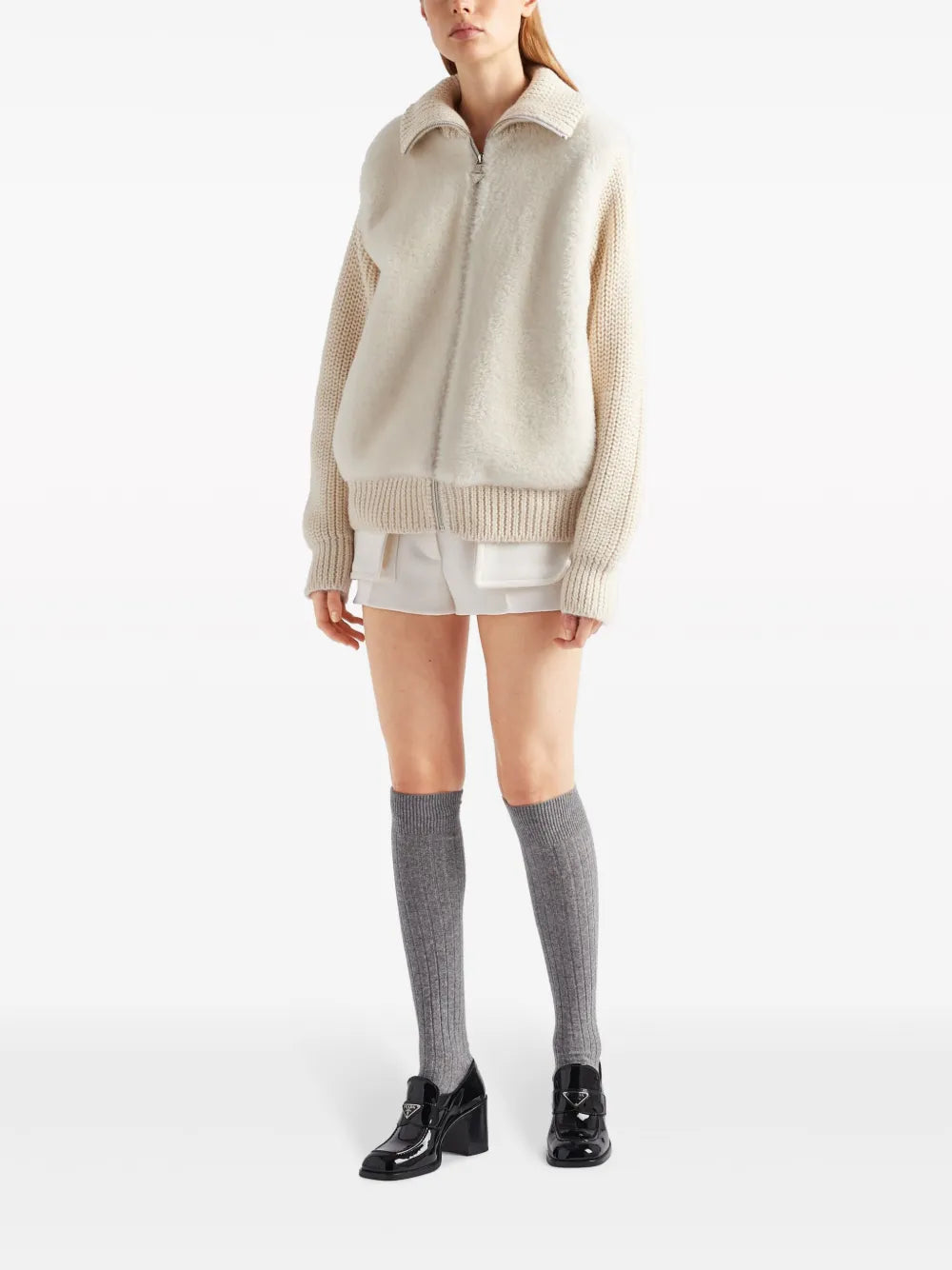 Alpaca Zip-Up Cardigan