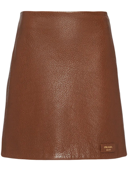 A-Line Leather Skirt