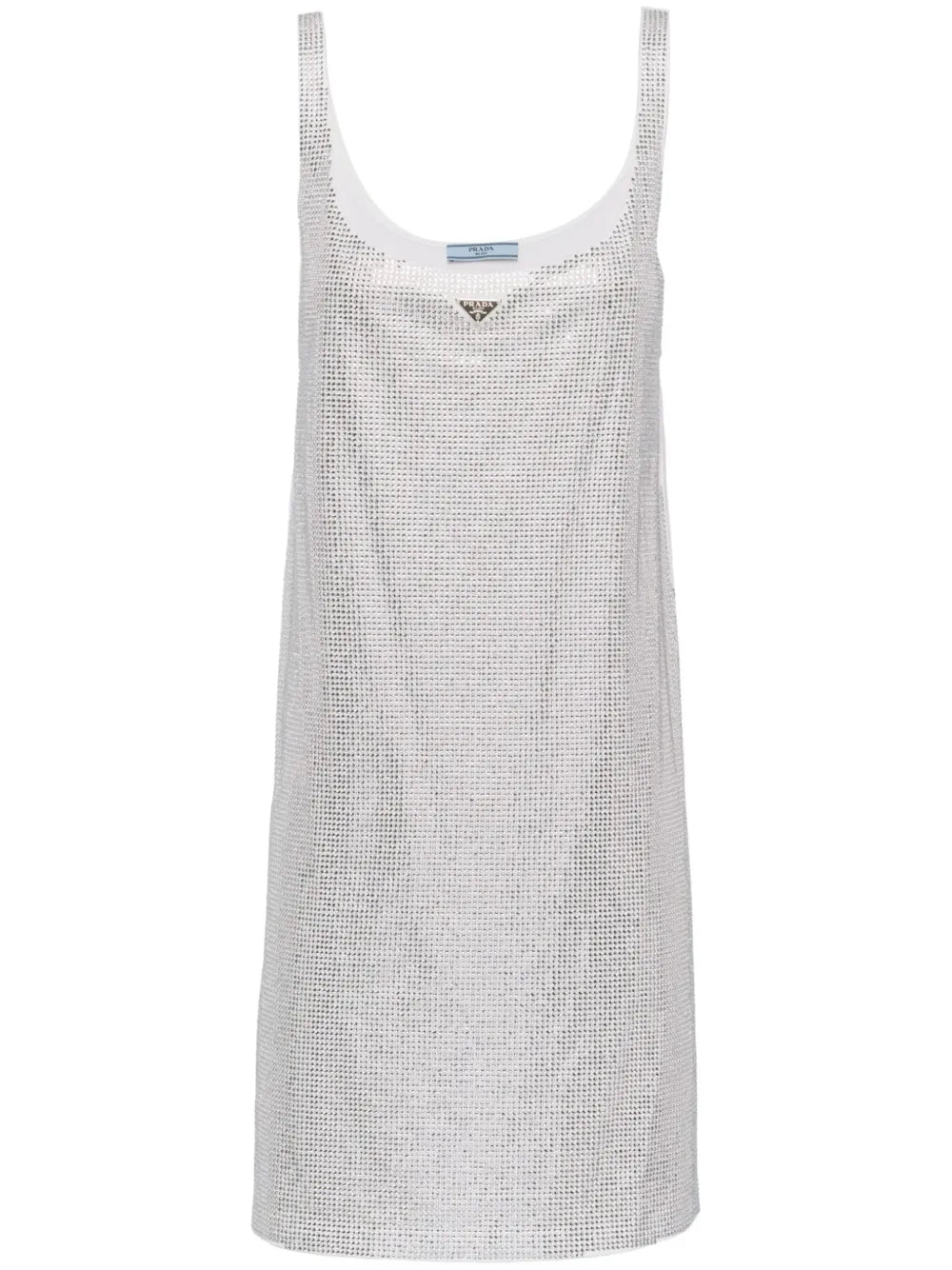 Rhinestoned Cotton Minidress