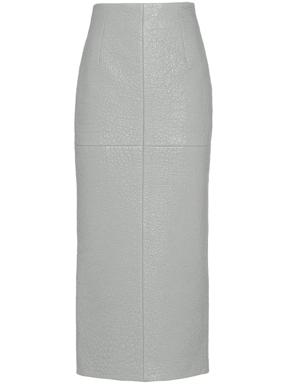 Nappa-Leather Midi Skirt