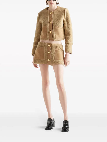 Shearling Cropped Jacket