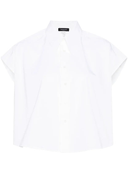 Cap-Sleeve Cotton Shirt