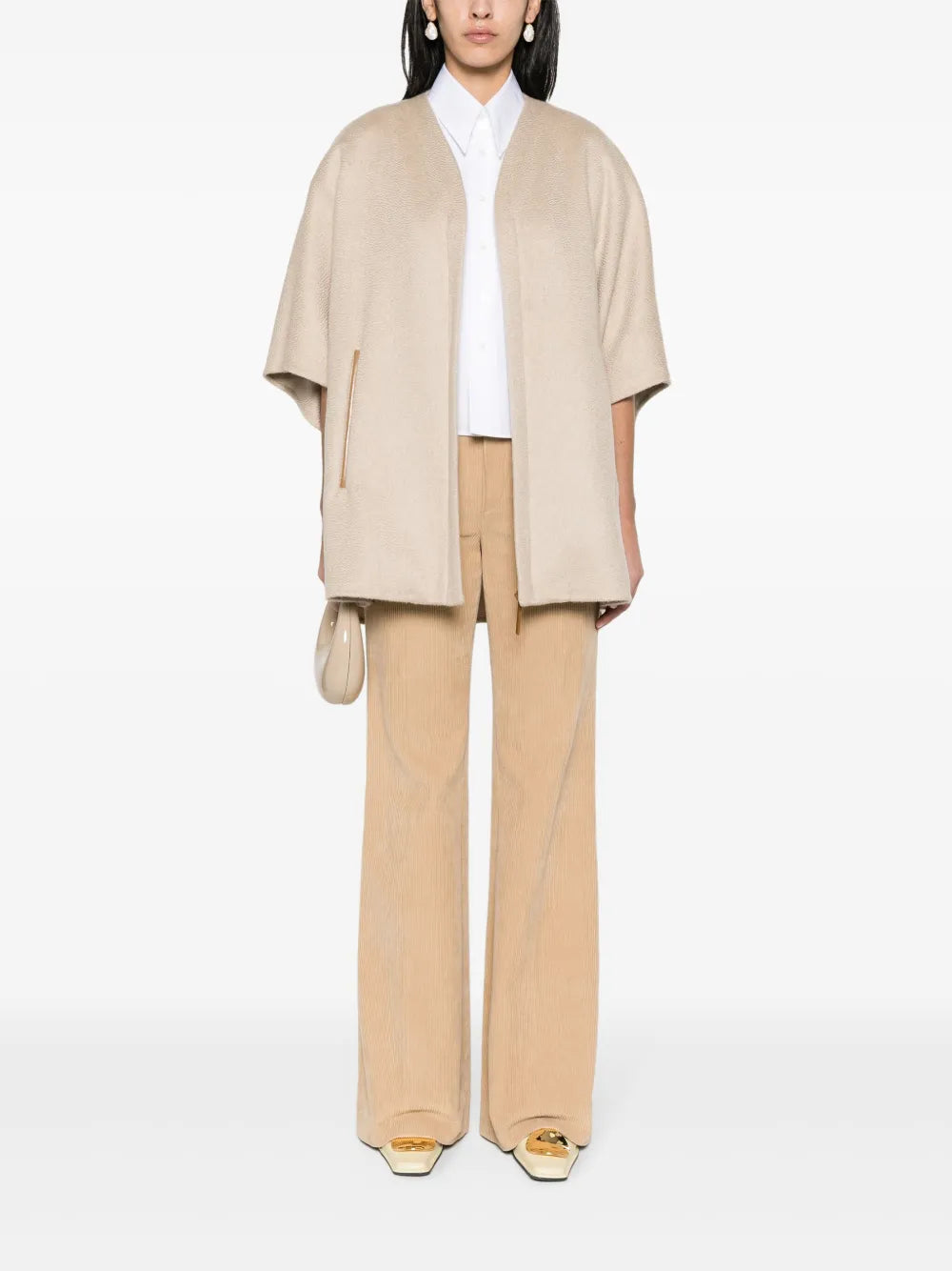 Cap-Sleeve Cotton Shirt