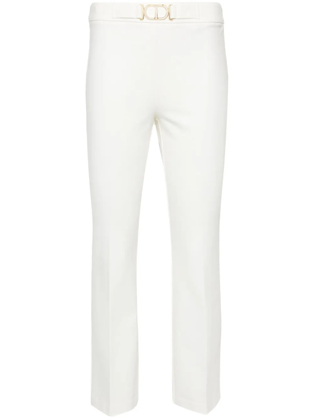 Logo-Plaque Straight-Leg Trousers