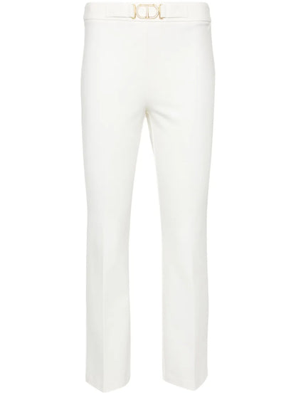 Logo-Plaque Straight-Leg Trousers