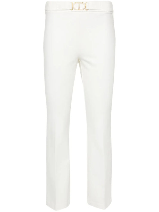 Logo-Plaque Straight-Leg Trousers