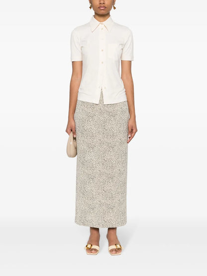 Monogram-Embroidered Cotton Shirt