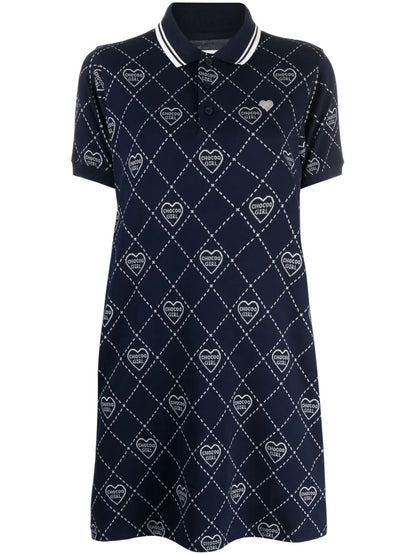 Logo-Print Cotton-Blend Dress