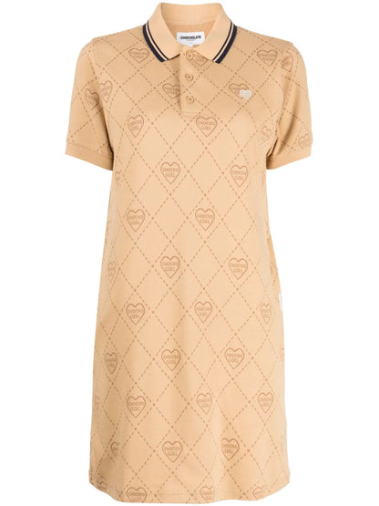 Logo-Print Polo Dress