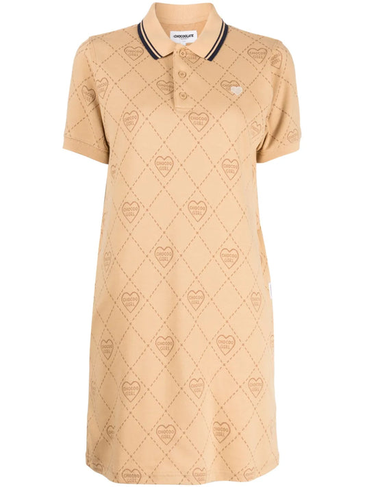 Logo-Print Polo Dress