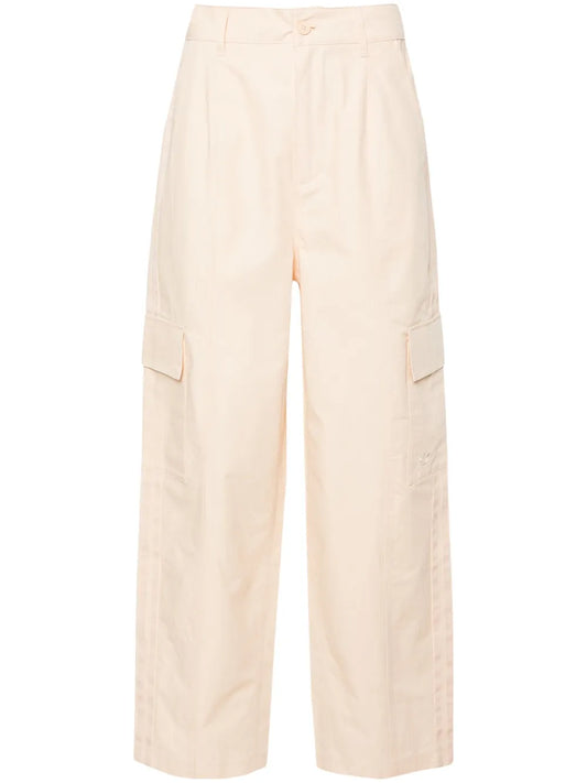 High-Waist Ripstop Cargo Trousers