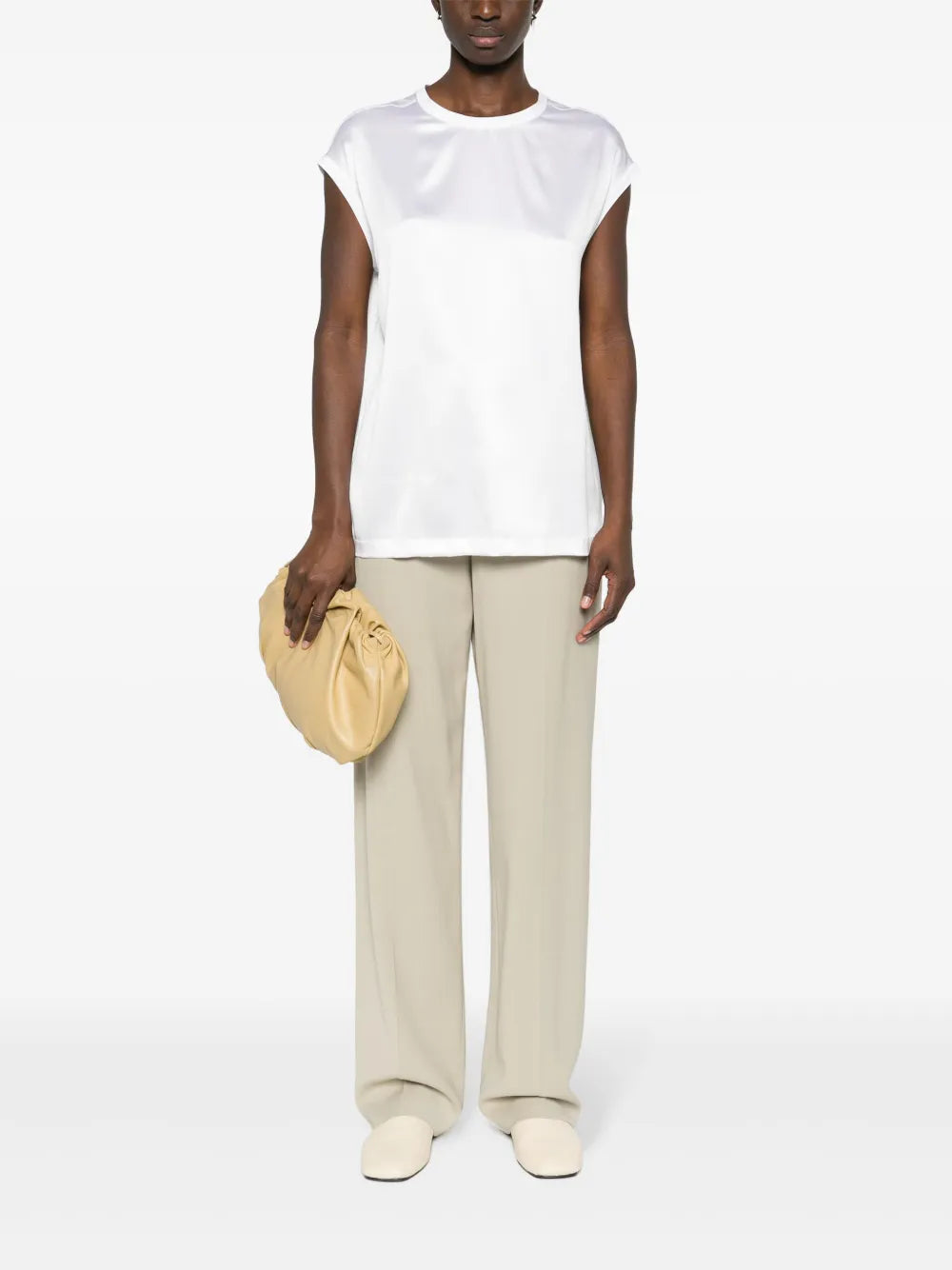 Satin Stretch-Silk Top