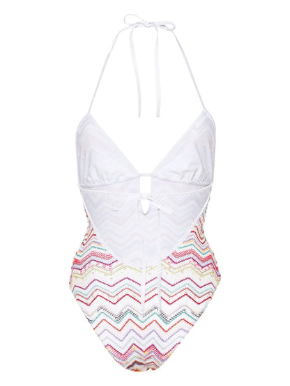 Zigzag Plunge Swimsuit