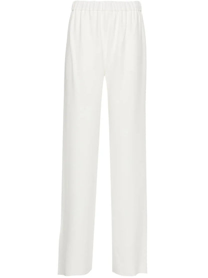 Wide-Leg Cady-Texture Silk Trousers