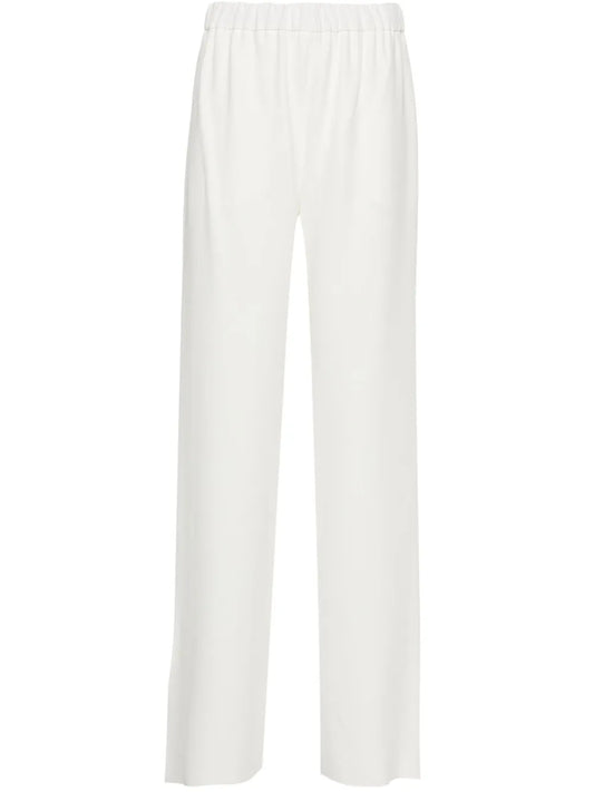 Wide-Leg Cady-Texture Silk Trousers