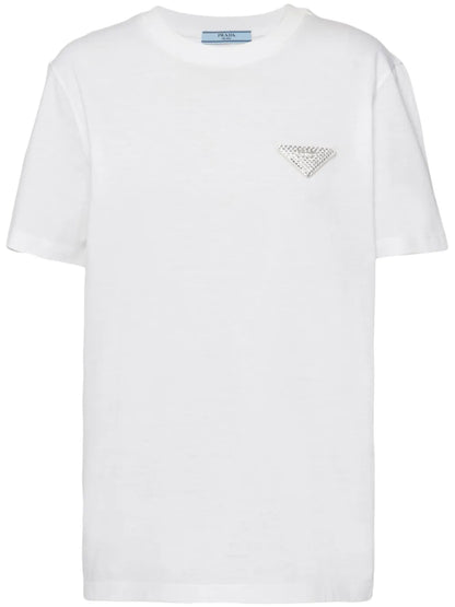 Crystal-Embellished Triangle Logo T-Shirt
