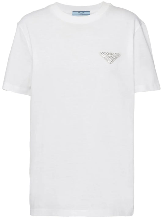 Crystal-Embellished Triangle Logo T-Shirt