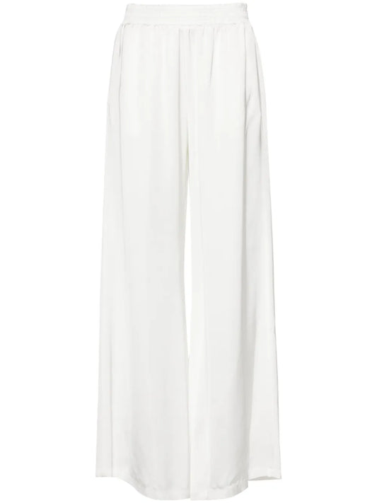Wide-Leg Satin Trousers