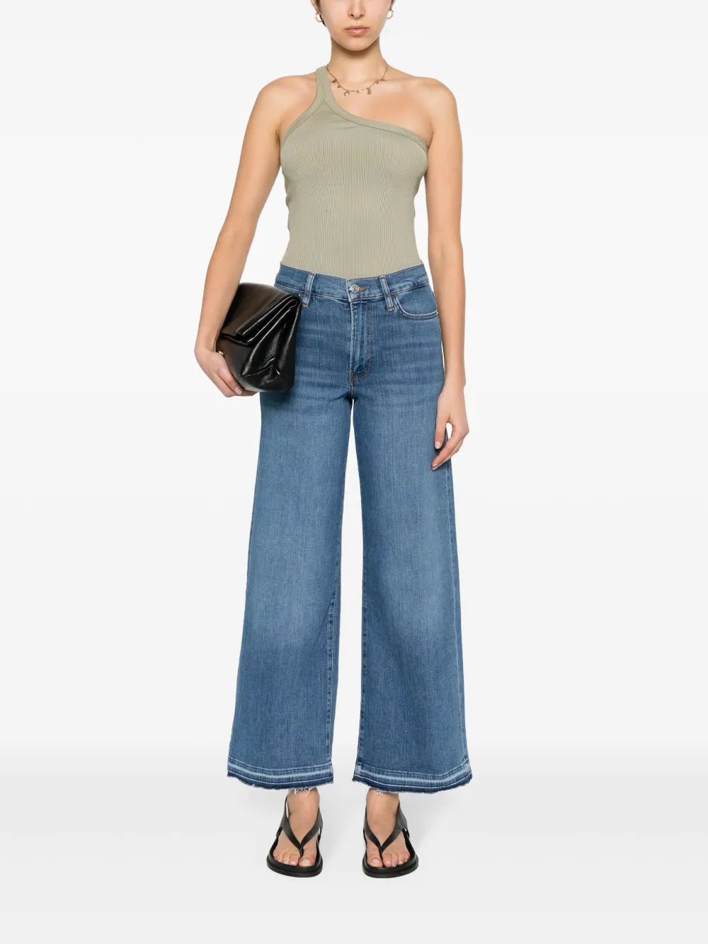 Le Slim High-Rise Palazzo Jeans