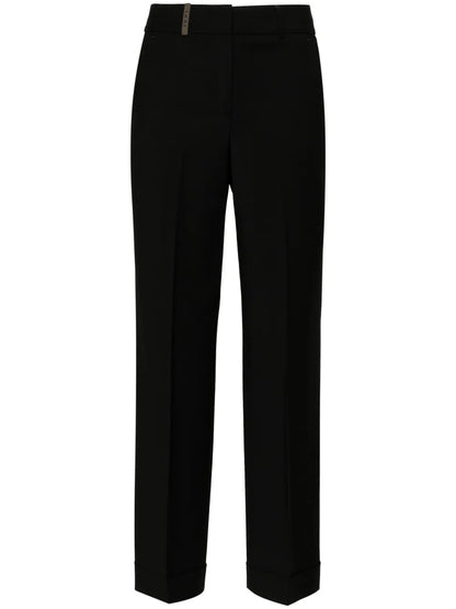 Patch-Detail Tailored Trousers